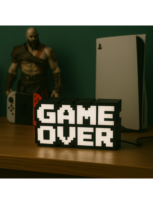 GAME OVER LED Dekoratif Işıklı Masa Lambası – USB & Pilli - Oyun&hellip;
