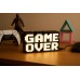 GAME OVER LED Dekoratif Işıklı Masa Lambası – USB & Pilli - Oyun Odası Dekor - Sarı Işık GAME OVER LED Dekoratif Işıklı Masa Lambası – USB & Pilli - Oyun Odası Dekor - Sarı Işık