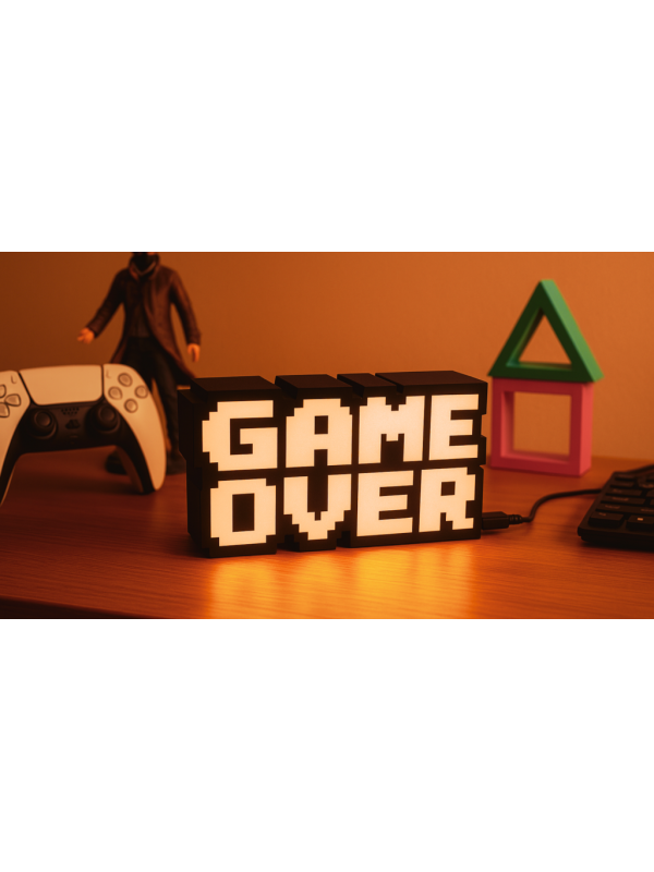 GAME OVER LED Dekoratif Işıklı Masa Lambası – USB & Pilli - … GAME OVER LED Dekoratif Işıklı Masa Lambası – USB & Pilli - …