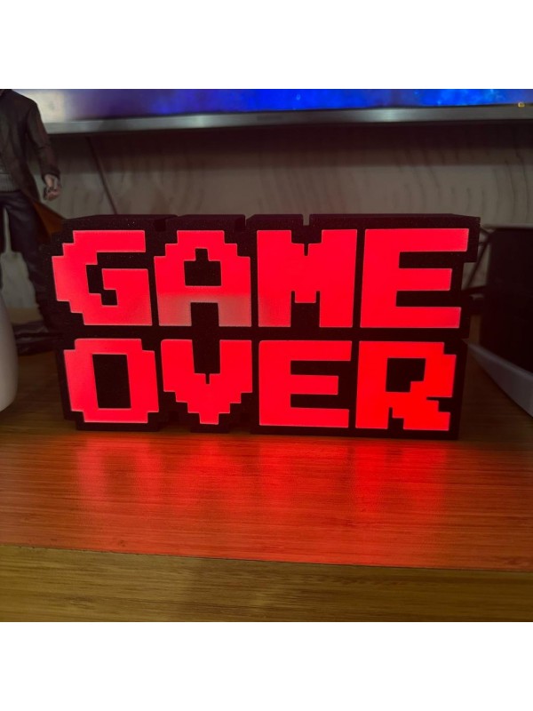 GAME OVER LED Dekoratif Işıklı Masa Lambası – USB & Pilli - … GAME OVER LED Dekoratif Işıklı Masa Lambası – USB & Pilli - …