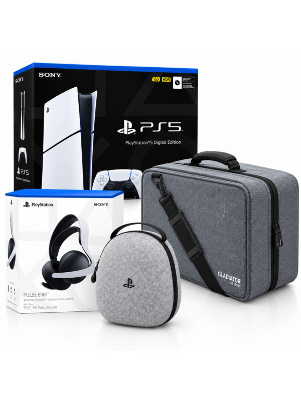 Playstation 5 Dijital Slim + Pulse Elite Kulaklık (Bilkom) + Gladiator Ps… Playstation 5 Dijital Slim + Pulse Elite Kulaklık (Bilkom) + Gladiator Ps…