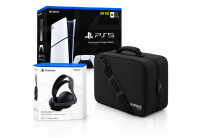 Playstation 5 Dijital Slim + Pulse Elite Kulaklık Siyah (Bilkom) + Gladiator Ps5 Çantası Siyah