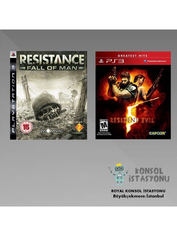 Resistance Fall Of Man - Resident Evil 5 Ps3 Oyunları - 2li Paket… Resistance Fall Of Man - Resident Evil 5 Ps3 Oyunları - 2li Paket…