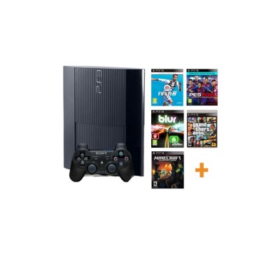 Sony Playstation 3 Super Slim 500 Gb  + 40 Güncel Oyun Yüklü,Playstation 3,